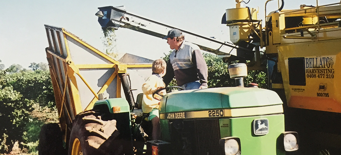 Aaron and tractor